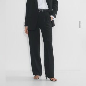 Aritzia Black Wide-Leg Dress Pants